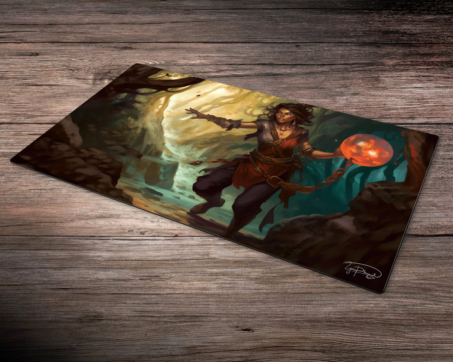 Jewel of the Jungle - MTG Spielmatte - 24 x 14 inches - MTG Geschenke - MTG Zubehör - Magie Tischmatte