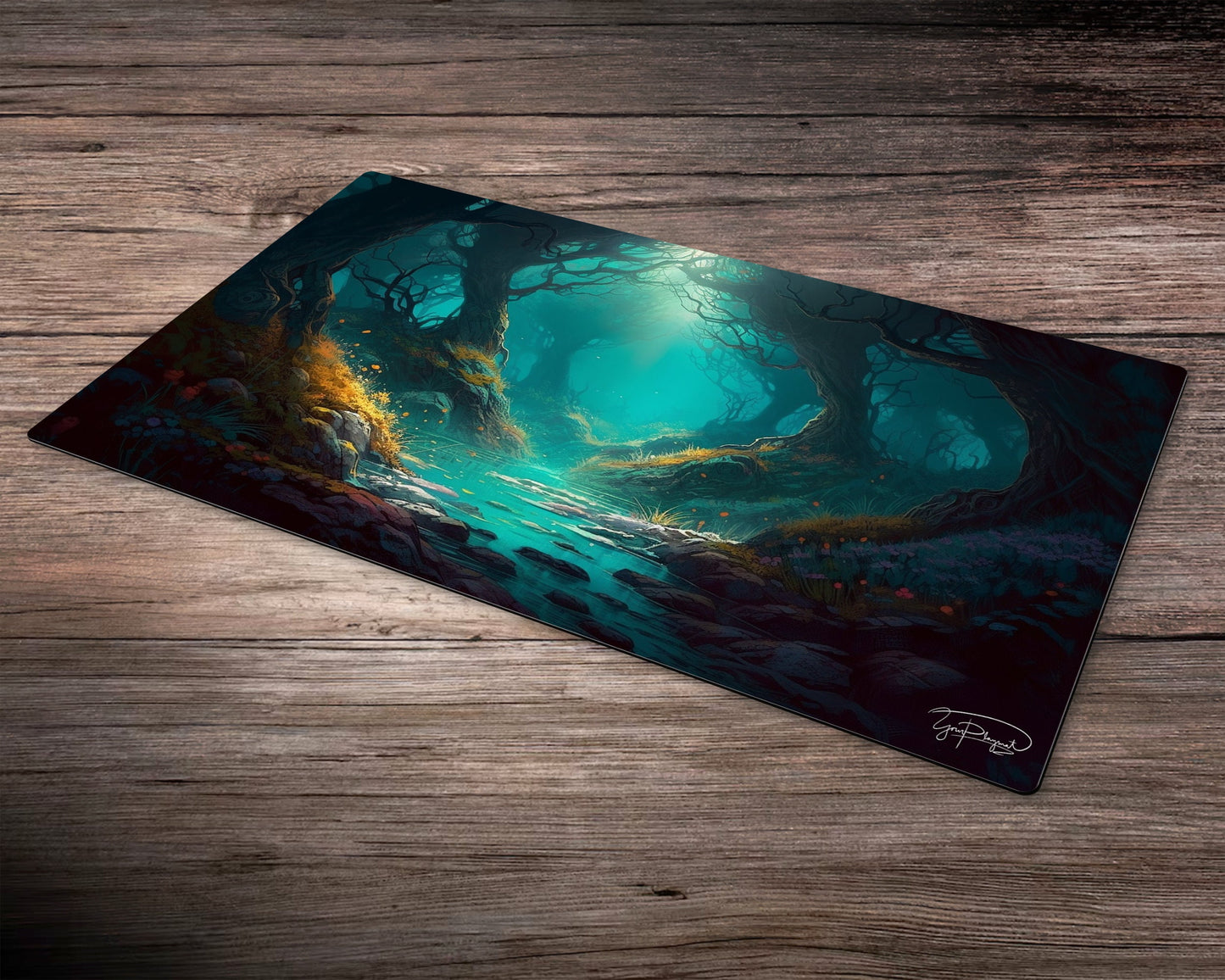 Enchanted Grove of the Deep - MTG Spielmatte - 24 x 14 inches - MTG Geschenke - MTG Zubehör - Magie Tischmatte