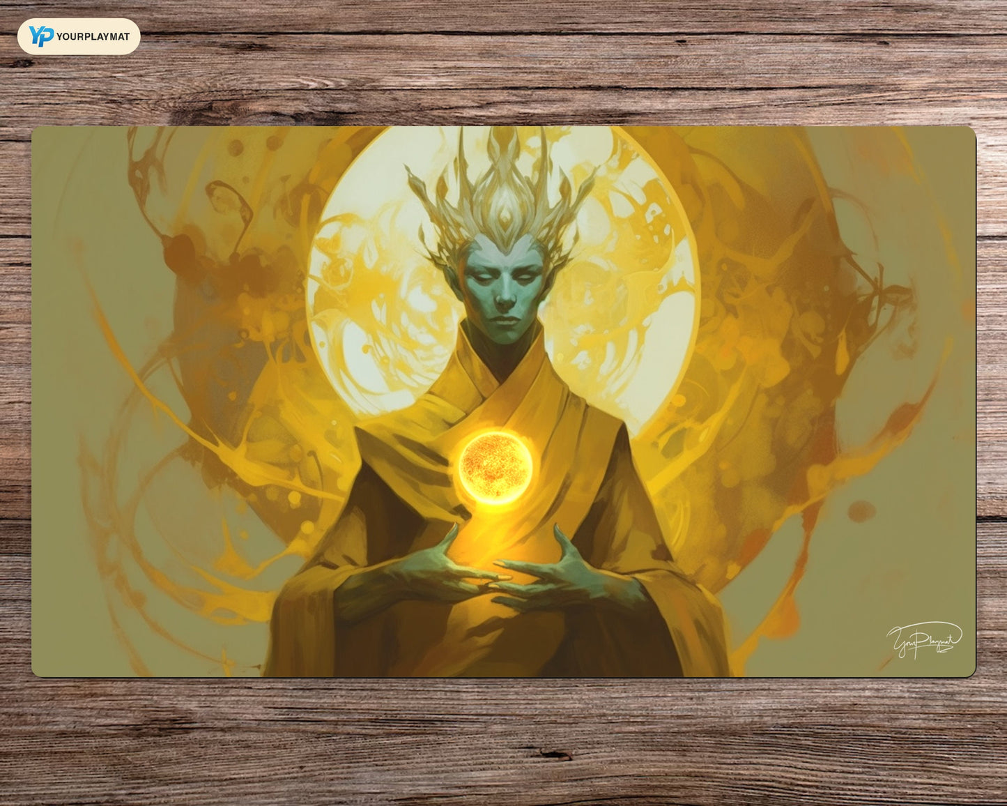 Illuminated Transformation - MTG Spielmatte - 24 x 14 inches - MTG Geschenke - MTG Zubehör - Magie Tischmatte