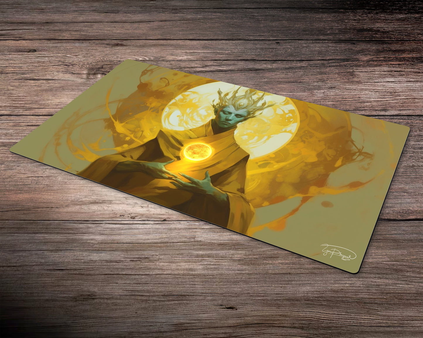 Illuminated Transformation - MTG Spielmatte - 24 x 14 inches - MTG Geschenke - MTG Zubehör - Magie Tischmatte