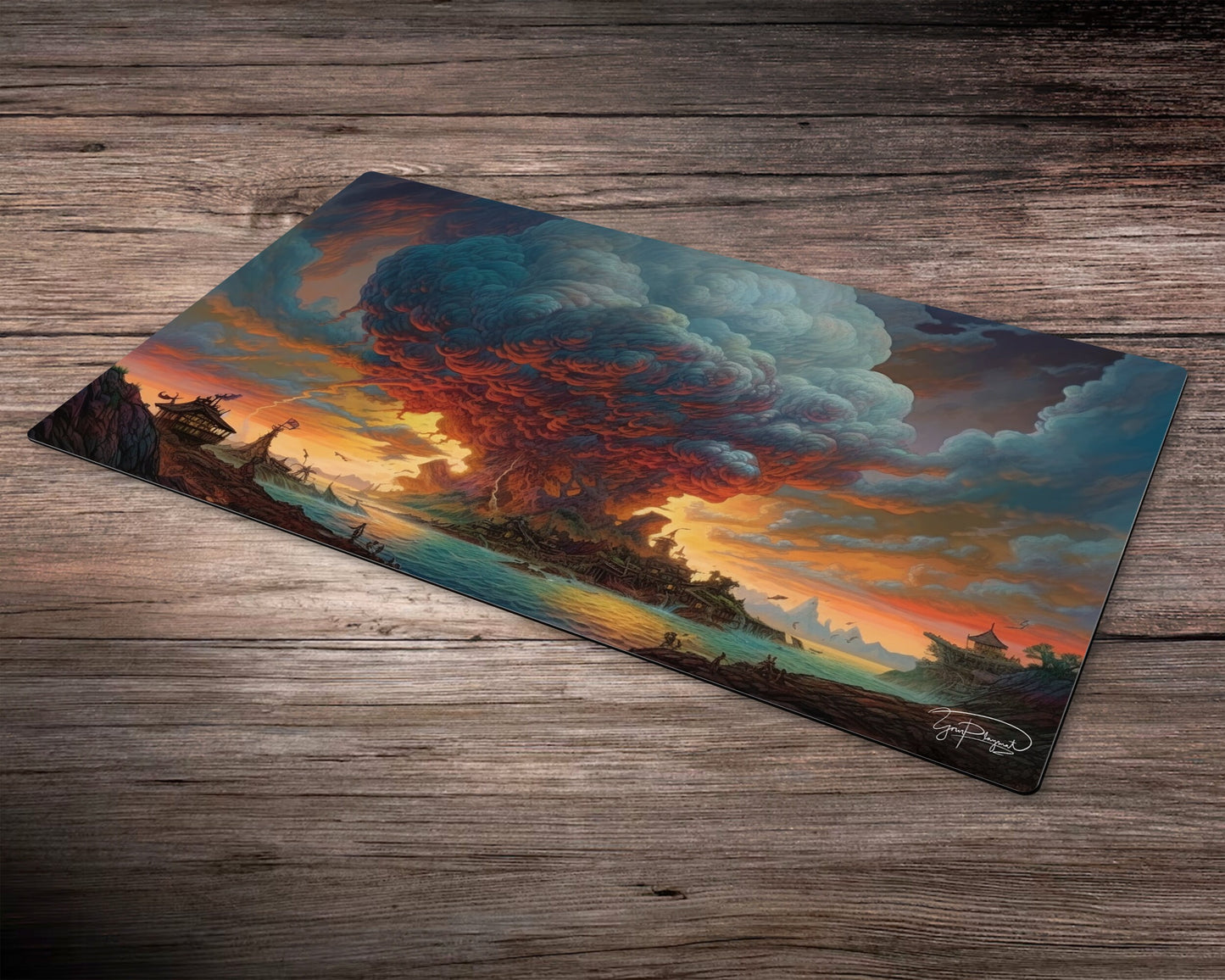 Smoky Horizons - MTG Spielmatte - 24 x 14 inches - MTG Geschenke - MTG Zubehör - Magie Tischmatte