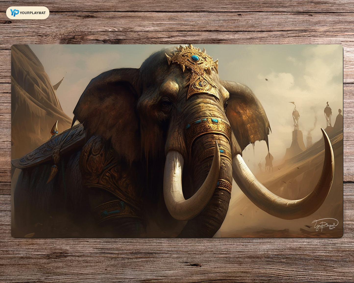 Tusked Behemoth of the Sands - MTG Spielmatte - 24 x 14 inches - MTG Geschenke - MTG Zubehör - Magie Tischmatte