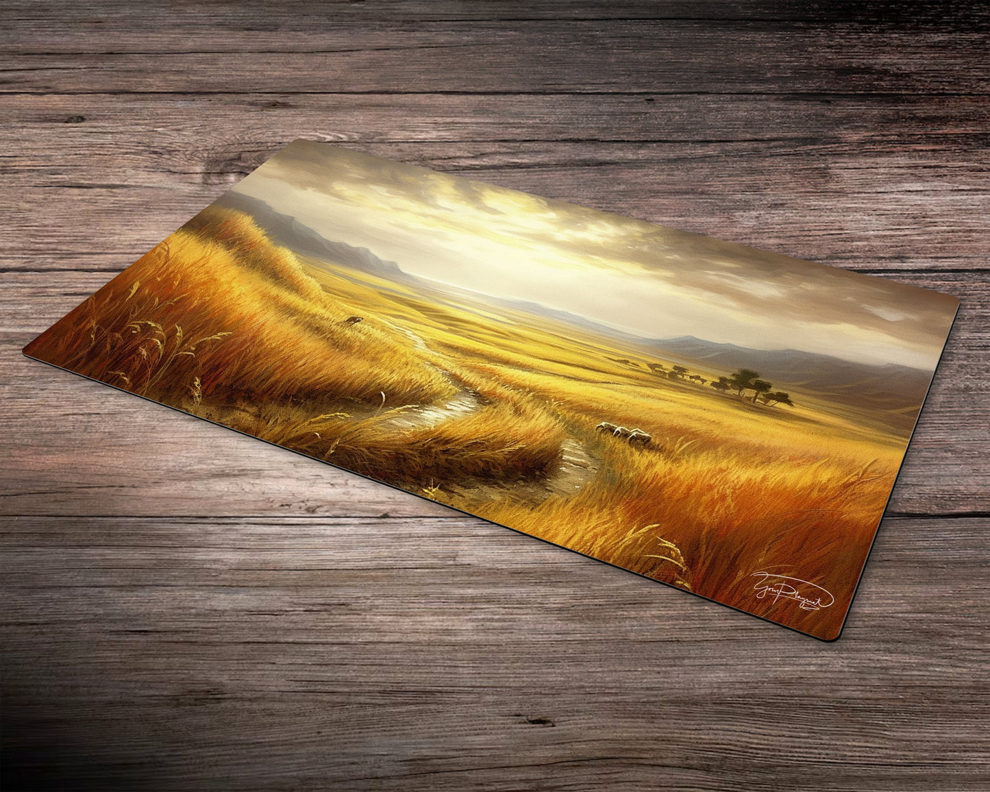 Serenity Plains - MTG Spielmatte - 24 x 14 inches - MTG Geschenke - MTG Zubehör - Magie Tischmatte