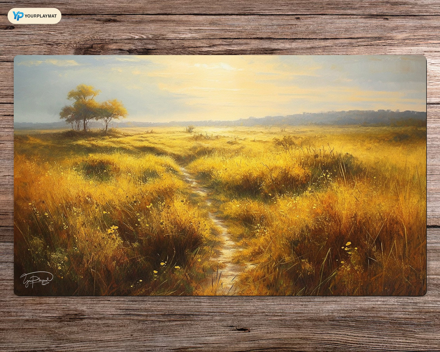 Memories of the Golden Plains - MTG Spielmatte - 24 x 14 inches - MTG Geschenke - MTG Zubehör - Magie Tischmatte
