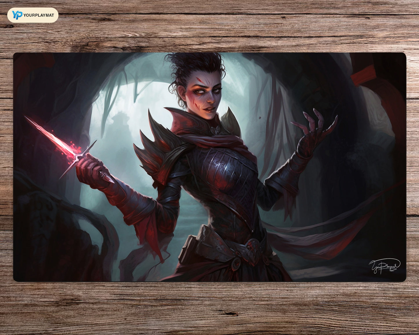 Bloodstained Blade - MTG Spielmatte - 24 x 14 inches - MTG Geschenke - MTG Zubehör - Magie Tischmatte