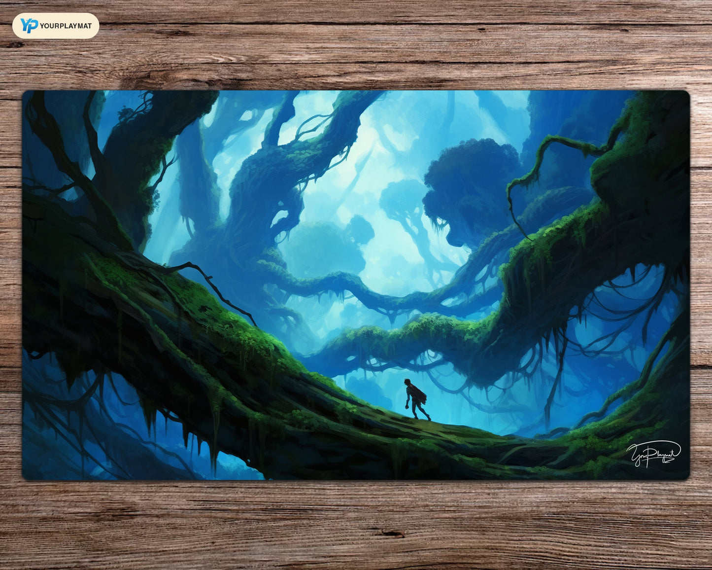 The Forest Walker's Quest - MTG Spielmatte - 24 x 14 inches - MTG Geschenke - MTG Zubehör - Magie Tischmatte