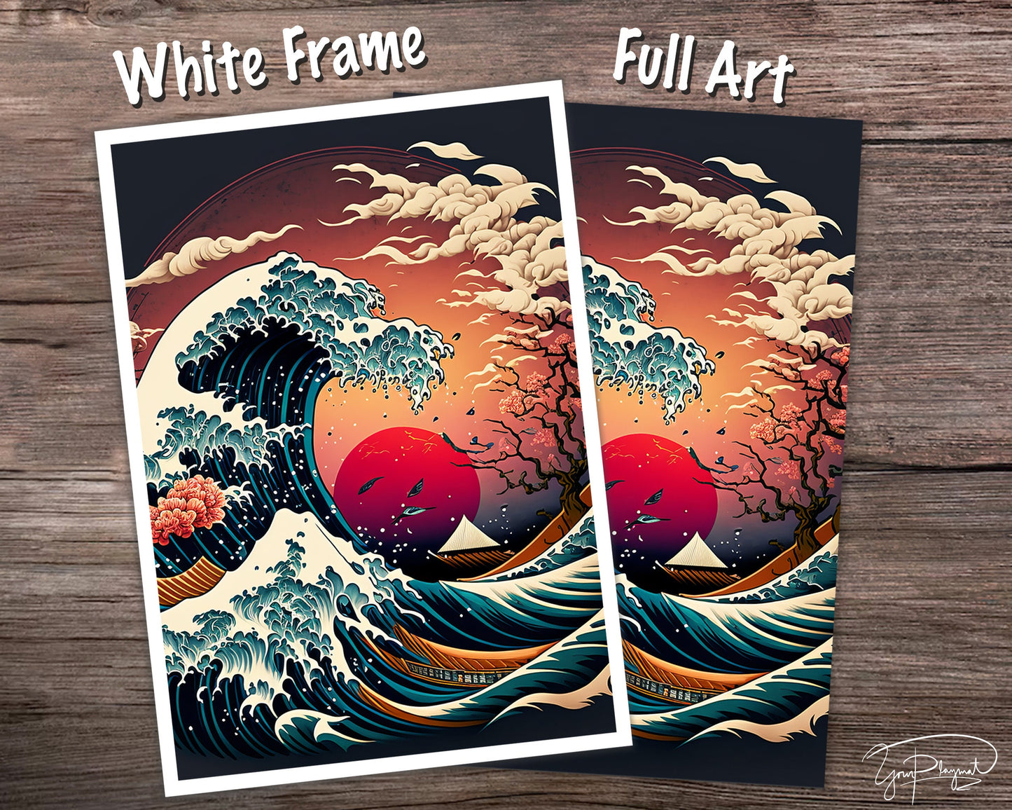 Japanese Big Wave -MTG Card Sleeves - 60/100/120 - TCG Card Sleeve Set - Commander Sleeves - Magic the Gathering Gifts