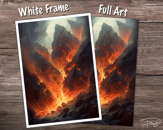 Volcanic Mountain Vistas - MTG Card Sleeves - 60/100/120 -  TCG Card Sleeve Set - Commander Sleeves - Magic the Gathering Gifts