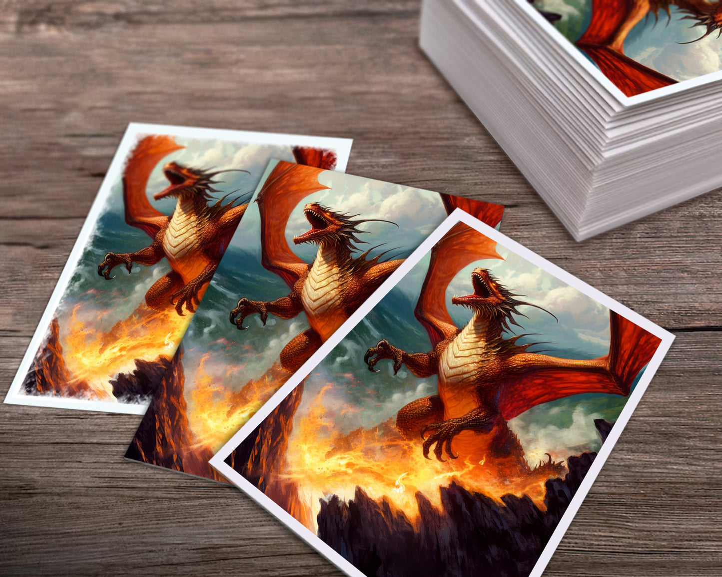 Red Dragon Card sleeves MTG Card Sleeves - 60/100/120 -  TCG Card Sleeve Set - Commander Sleeves - Magic the Gathering Gifts