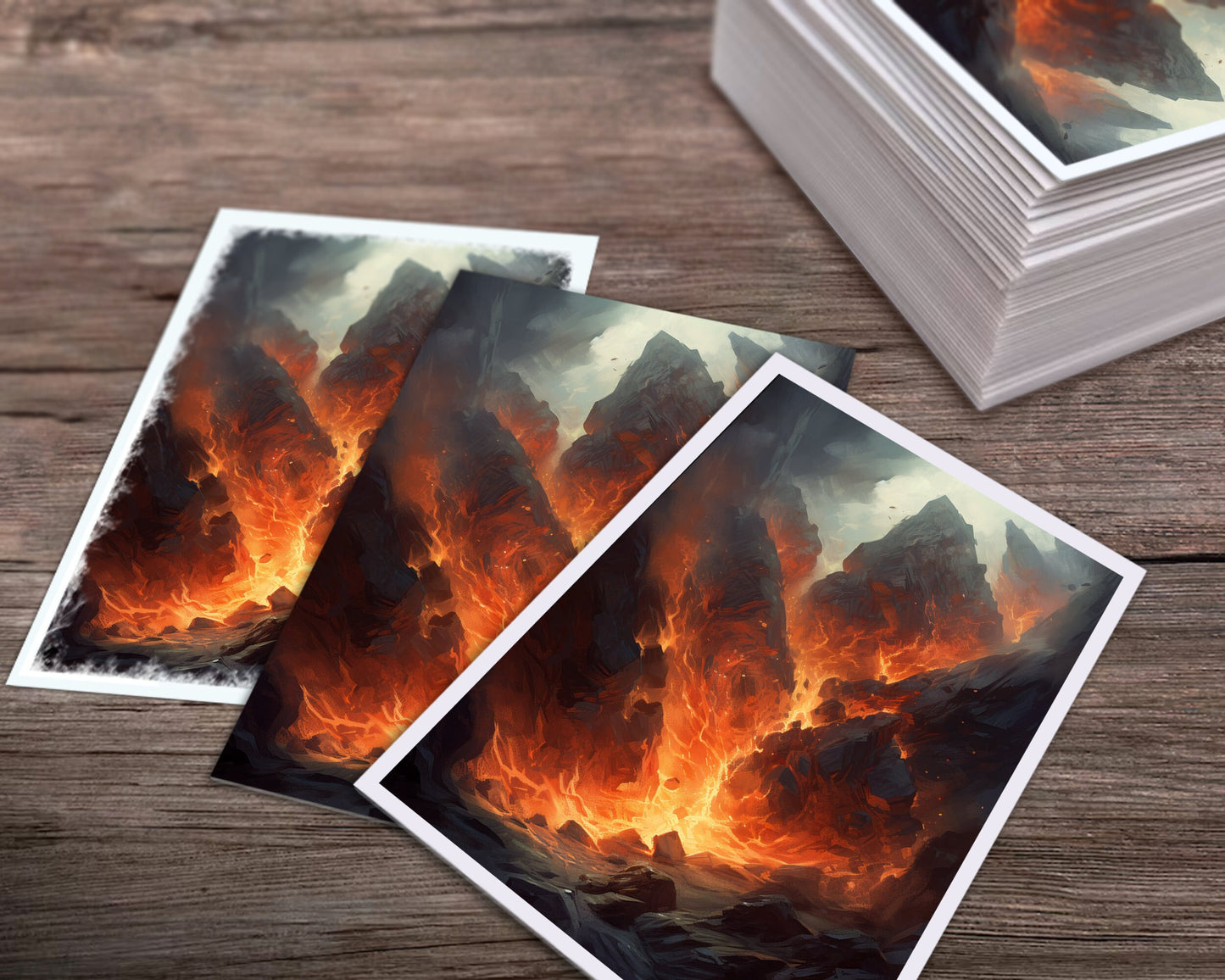 Volcanic Mountain Vistas - MTG Card Sleeves - 60/100/120 -  TCG Card Sleeve Set - Commander Sleeves - Magic the Gathering Gifts